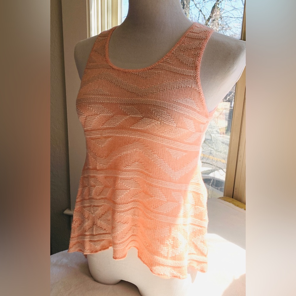 Sweet Sinful New York Peach Sleeveless Asymmetrical Knit Top Sm … 3/$15